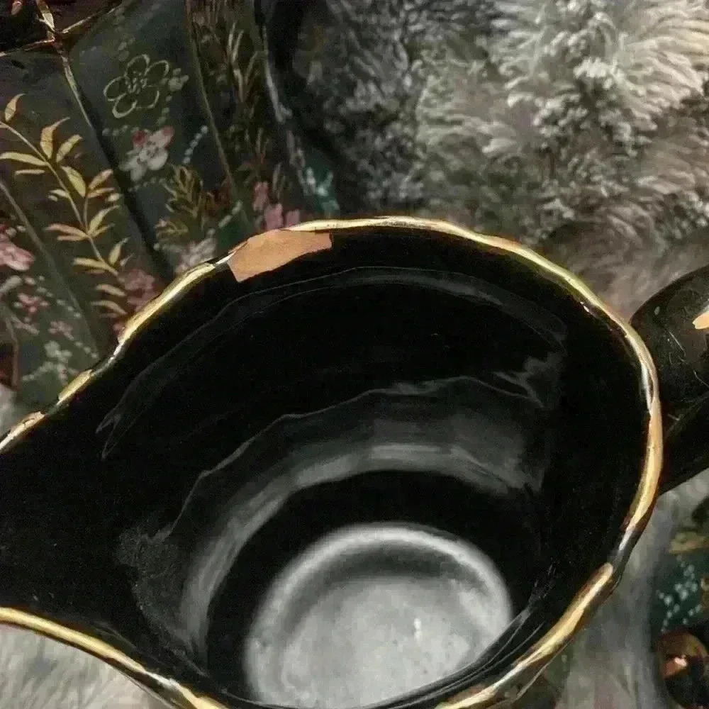 3 Black Glazed Pottery  antique style water jugs - Picture 15 of 15